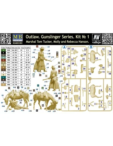 Outlow. Gunslinger series Kit No.1. Marshal Tom Tucker, Molly a.Reb...