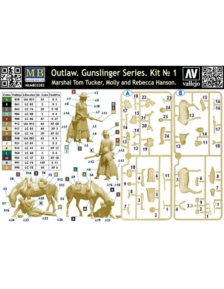 Outlow. Gunslinger series Kit No.1. Marshal Tom Tucker, Molly a.Reb...