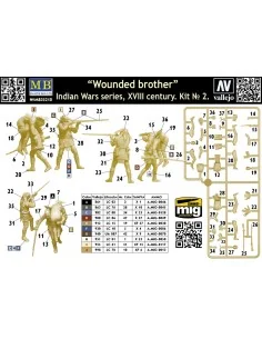 Wounded brother. Indian Wars series, XVIII century. Kit No. 2, 1/35... 2