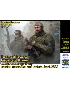 Russian-Ukrai Warseri, Kit No4.Territ DefForc Ukrai.Bucha cle-up ma...