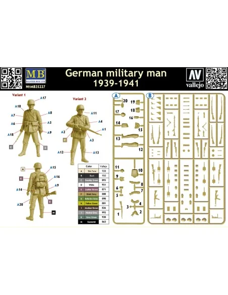 German military man, 1939-1941, 1/35 - Master Box Ltd. 35227