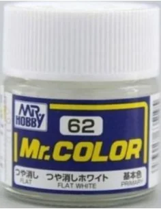 Mr Hobby -Gunze Mr. Color (10 ml) Flat White - Mr Hobby - Gunze C-062