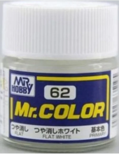 Mr Hobby -Gunze Mr. Color (10 ml) Flat White - Mr Hobby - Gunze C-062