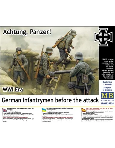 German Infantrymen before the attack. WWI era. Achtung, Panzer!, 1/...