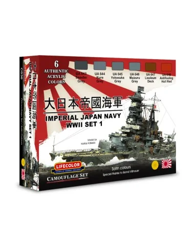 Imperial Japan Navy WWII, Late War, Set N. 1 6 x 22 ml - Lifecolor ...