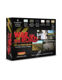 War On The Road – Concrete Tarmac & Plaster 6 x 22 ml - Lifecolor CS49