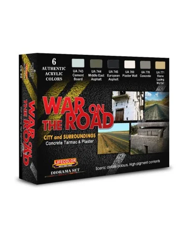 War On The Road – Concrete Tarmac & Plaster 6 x 22 ml - Lifecolor CS49
