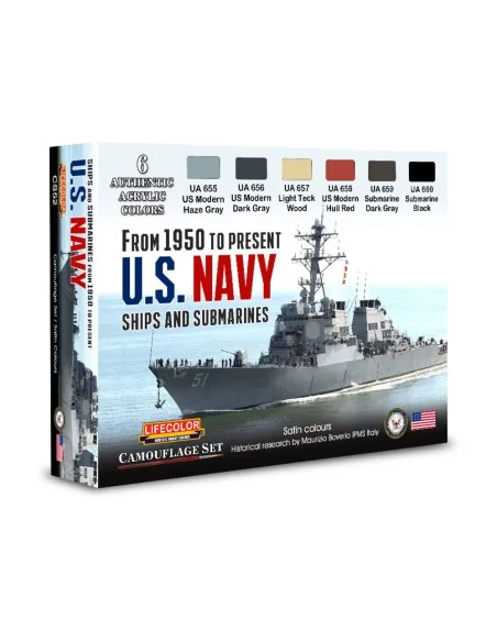 US Navy From 1950 To Present 6 x 22 ml - Lifecolor CS52