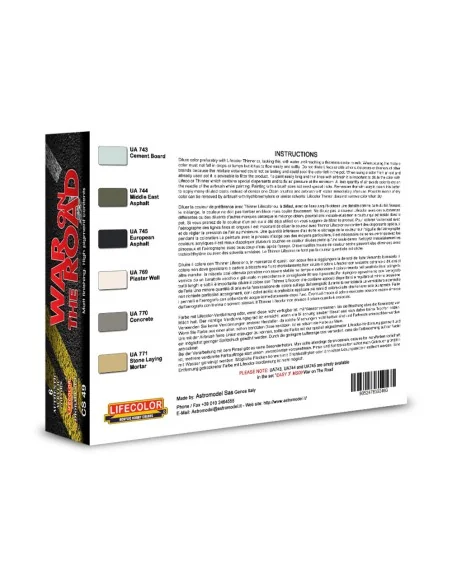 War On The Road – Concrete Tarmac & Plaster 6 x 22 ml - Lifecolor CS49