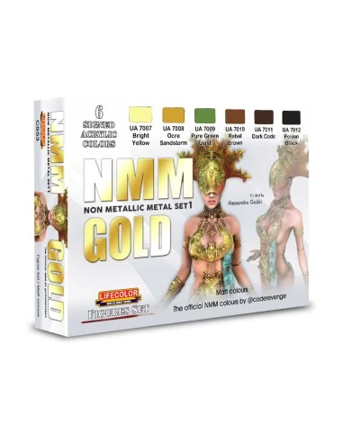 NMM – Non Metallic Metal – Set 1 GOLD 6 x 22 ml - Lifecolor CS53