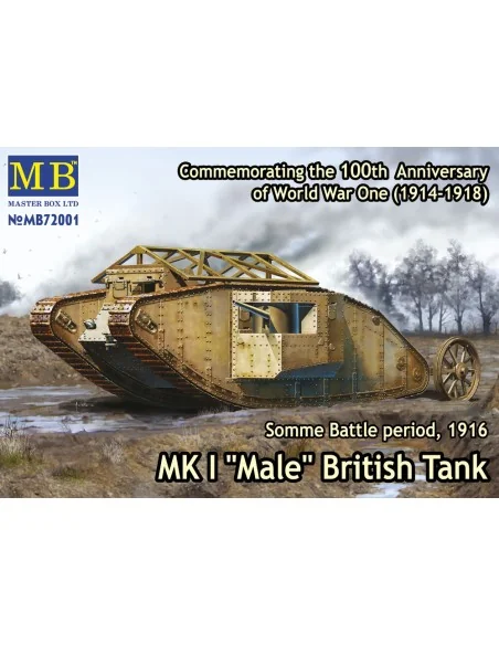Mk I "Male"British tank, Somme battle1916, 1/72 - Master Box Ltd. 7...