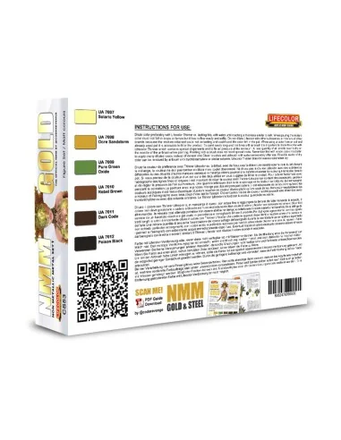 NMM – Non Metallic Metal – Set 1 GOLD 6 x 22 ml - Lifecolor CS53