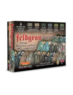 Feldgrau – 1943-1945 – German Military Uniforms 6 x 22 ml - Lifecol...