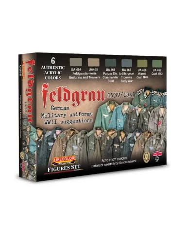 Feldgrau – 1943-1945 – German Military Uniforms 6 x 22 ml - Lifecol...
