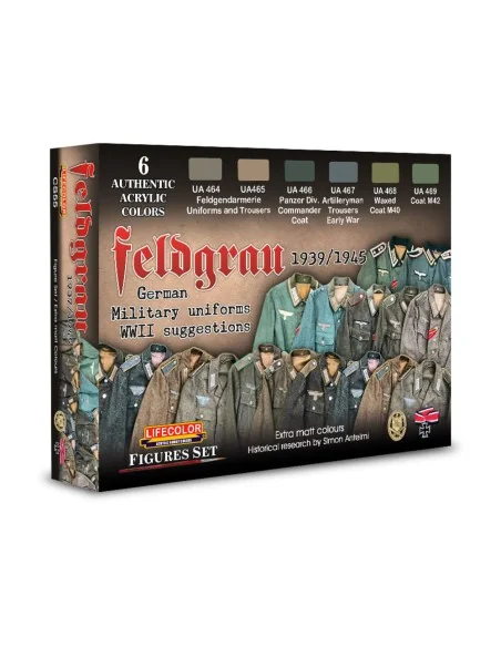 Feldgrau – 1943-1945 – German Military Uniforms 6 x 22 ml - Lifecol...