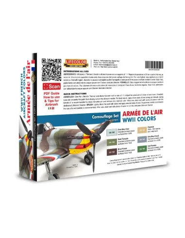 WWII French Aircraft Colors - Armée De L'Air 6 x 22 ml - Lifecolor ...