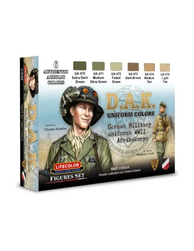 D.A.K. Uniform Colors 6 x 22 ml - Lifecolor CS58
