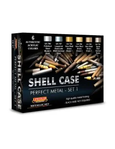 Shell Case – Perfect Metals Set 1 6 x 22 ml - Lifecolor CS47
