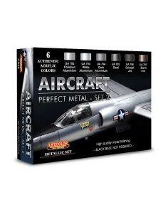 Aircraft– Perfect Metals Set 2 6 x 22 ml - Lifecolor CS48