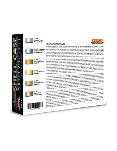 Shell Case – Perfect Metals Set 1 6 x 22 ml - Lifecolor CS47