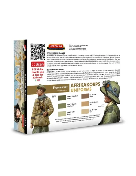D.A.K. Uniform Colors 6 x 22 ml - Lifecolor CS58