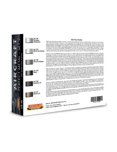 Aircraft– Perfect Metals Set 2 6 x 22 ml - Lifecolor CS48