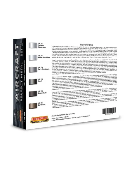 Aircraft– Perfect Metals Set 2 6 x 22 ml - Lifecolor CS48