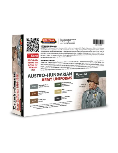 The Austro-Hungarian Army Uniforms 1916-1918 6 x 22 ml - Lifecolor ...