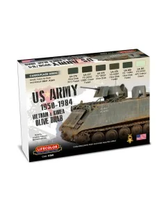 US Army 1950/84 Vietnam & Korea Olive Drab 6 x 22 ml - Lifecolor CS60