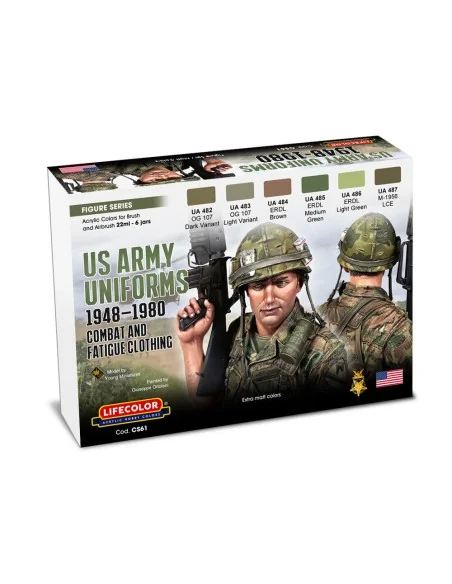 US Army Uniforms 1948-1980 6 x 22 ml - Lifecolor CS61