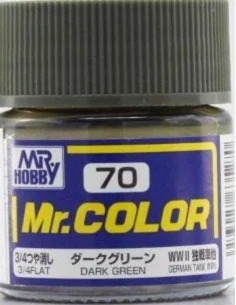 Mr Hobby -Gunze Mr. Color (10 ml) Dark Green - Mr Hobby - Gunze C-070