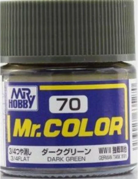 Mr Hobby -Gunze Mr. Color (10 ml) Dark Green - Mr Hobby - Gunze C-070