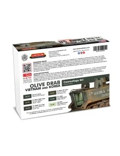 US Army 1950/84 Vietnam & Korea Olive Drab 6 x 22 ml - Lifecolor CS60 2