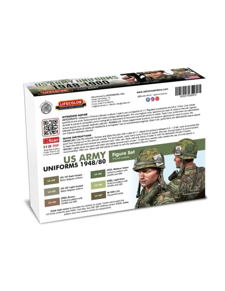 US Army Uniforms 1948-1980 6 x 22 ml - Lifecolor CS61