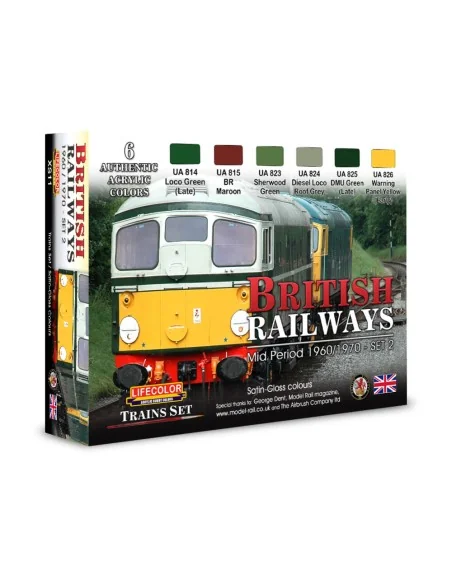 British Railways 2 6 x 22 ml - Lifecolor XS11