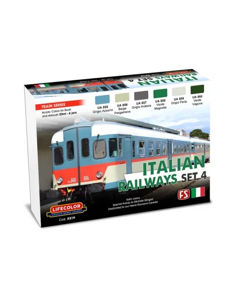 Italian Railways Set 4 6 x 22 ml - Lifecolor XS19