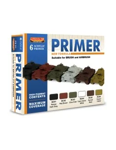 6 Coloured Acrylic Primers 6 x 22 ml - Lifecolor PS01