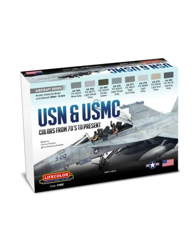 USN & USMC Colors From 70'S To Present 8 x 22 ml - Lifecolor CE02
