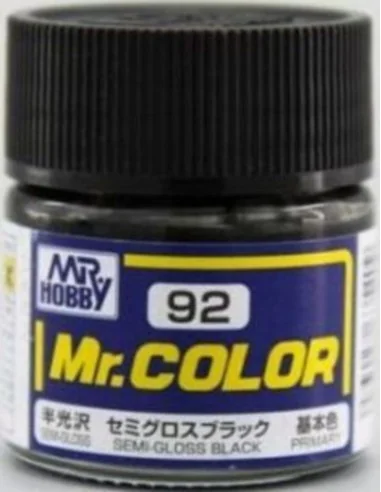 Mr Hobby -Gunze Mr. Color (10 ml) Semi Gloss Black - Mr Hobby - Gun...