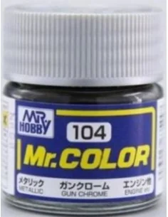 Mr Hobby -Gunze Mr. Color (10 ml) Gun Chrome - Mr Hobby - Gunze C-104