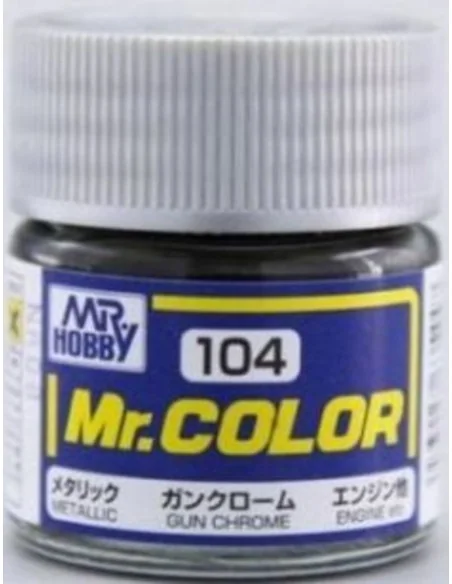 Mr Hobby -Gunze Mr. Color (10 ml) Gun Chrome - Mr Hobby - Gunze C-104