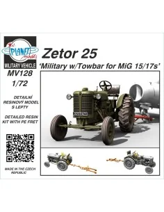 Zetor 25 Military w/Towbar for MiG 15/17s, 1/72 - Planet Models 129...
