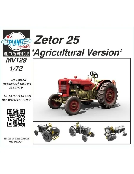 Zetor 25 Agricultural Version, 1/72 - Planet Models 129-MV129