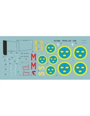 FFVS J-22A Swedish WW2 main fighter airc, 1/48 - Planet Models 129-...