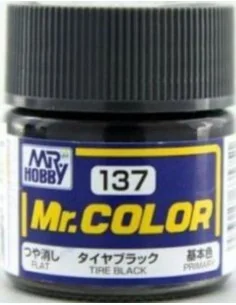 Mr Hobby -Gunze Mr. Color (10 ml) Tire Black - Mr Hobby - Gunze C-137