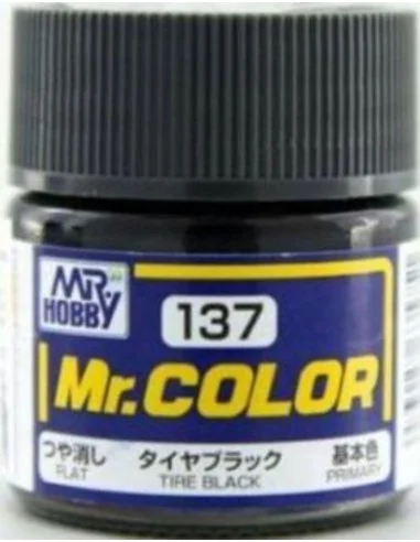 Mr Hobby -Gunze Mr. Color (10 ml) Tire Black - Mr Hobby - Gunze C-137