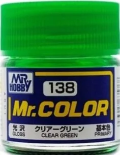 Mr Hobby -Gunze Mr. Color (10 ml) Clear Green - Mr Hobby - Gunze C-138