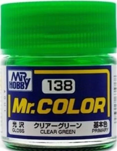 Mr Hobby -Gunze Mr. Color (10 ml) Clear Green - Mr Hobby - Gunze C-138