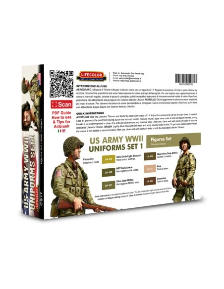 WWII US combat + fatigue cloth. A unif. - Lifecolor CS17