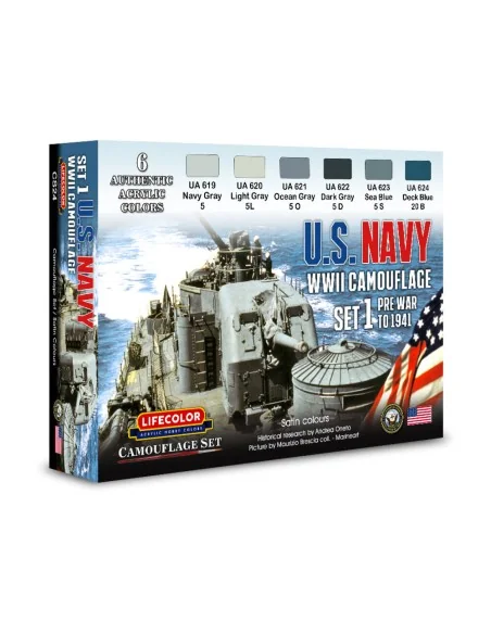 Camouflage Set US Navy WWII Set 1 - Lifecolor CS24